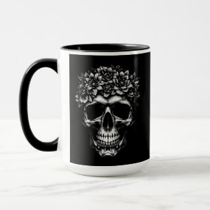 Mug Crâne floral