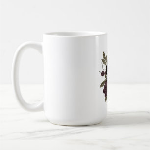 Mug Crâne gothique personnalisé et roses Art floral so