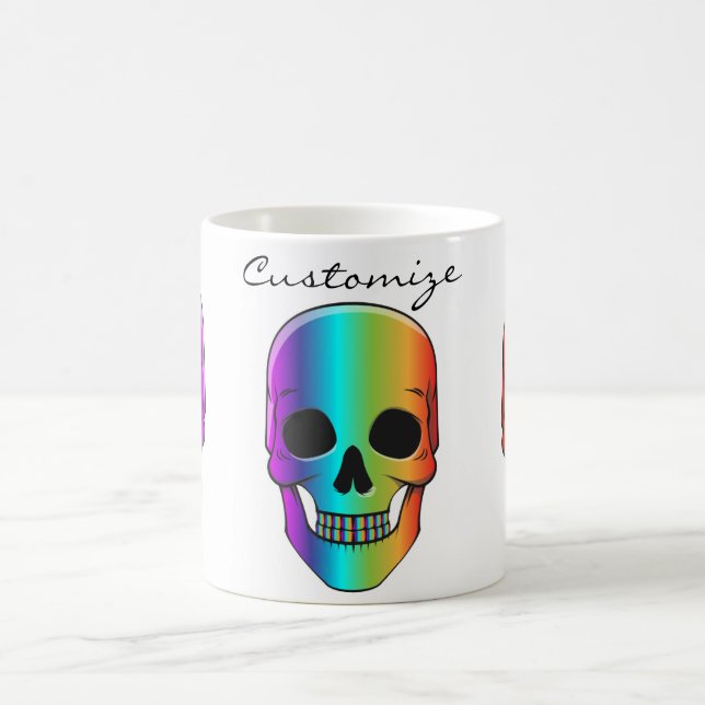 Mug Crâne humain psychédélique Thunder_Cove (Centre)