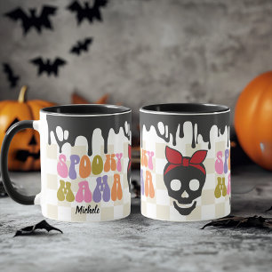 Mug Crâne MAMA éffrayant avec bandana rouge personnali
