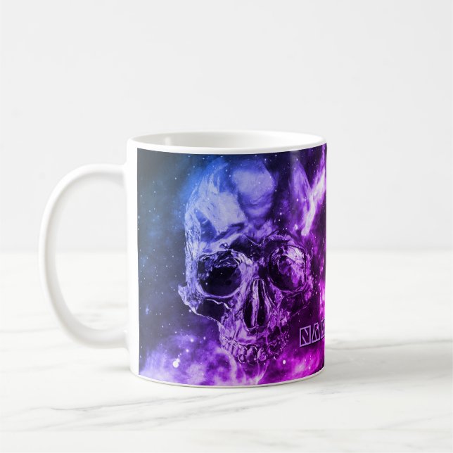 Mug Crâne moderne dans l'espace. Personnalisé (Gauche)