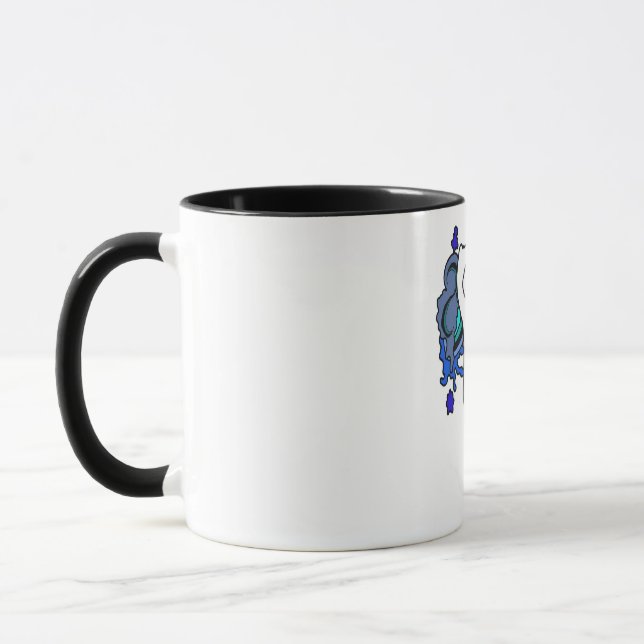 Mug Crâne octo bleu (Gauche)