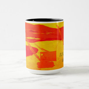 MUG CRANE OPERATOR ART JE VOUDRAIS PLUTÔT GOLFING VINT