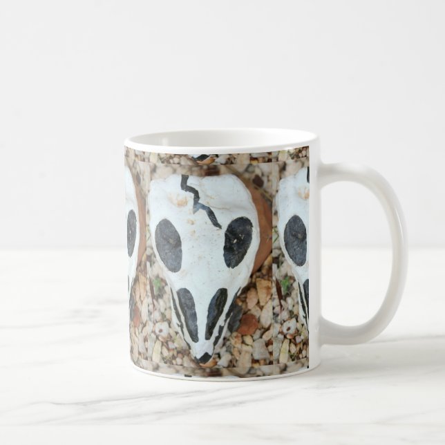 Mug crâne peint noir/blanc (Droite)