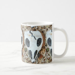 Mug crâne peint noir et blanc
