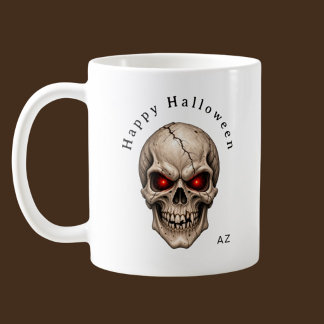Mug Crâne personnalisé d'Halloween effrayant