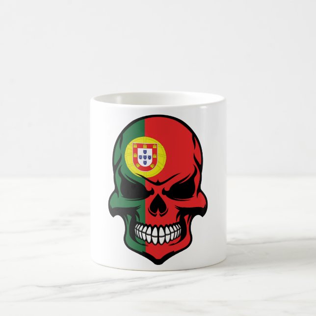 Mug Crâne portugais de drapeau (Centre)