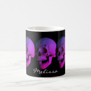 Mug Crâne riant pourpre personnalisé