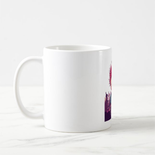 Mug Crâne Rock N� � Concert de squelette punk drôle (Gauche)