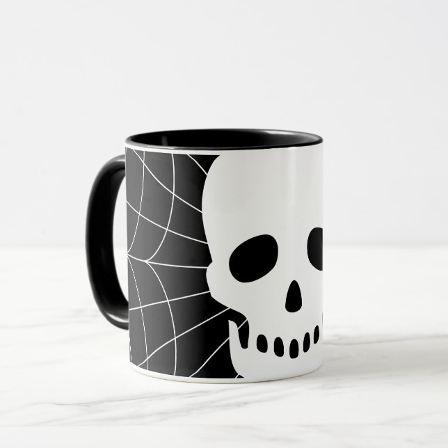 Mug Crâne Spiderweb (Devant gauche)