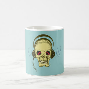 Mug Crâne Tête morte Casque d'écoute skull earphone