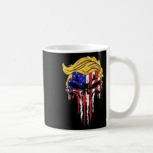 Mug Crâne Usa Drapeau Cheveux drôle Président cadeau
