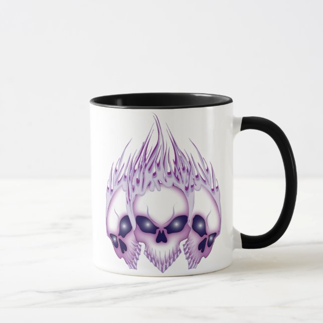 Mug Crâne violet flamboyant (Droite)