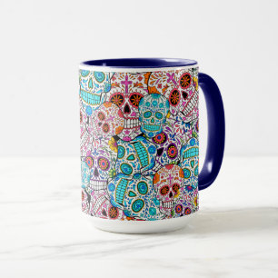 Mug Crânes à fleurs
