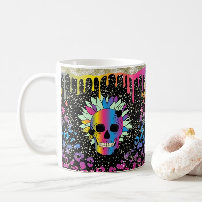 Mug Crânes de goutte personnalisées Concevoir la coupe (Avec donut)
