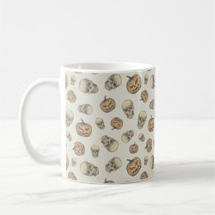Mug Crânes et Citrouille Motif d'Halloween