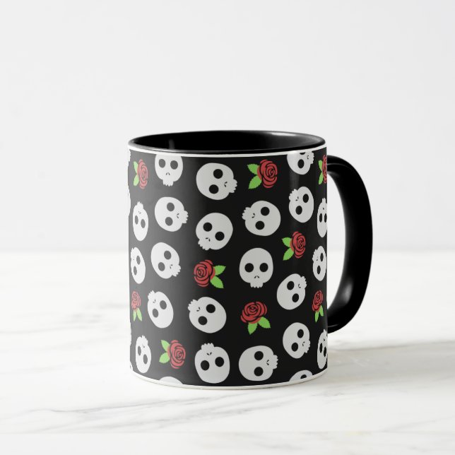 Mug Crânes et Roses (Devant droit)