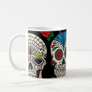 Mug Crânes et Roses mexicains : Conception Vintage