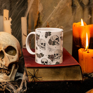 Mug Crânes gothiques et Halloween Rose
