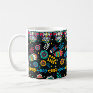 Mug Crânes tribaux des Boho : motif coloré.