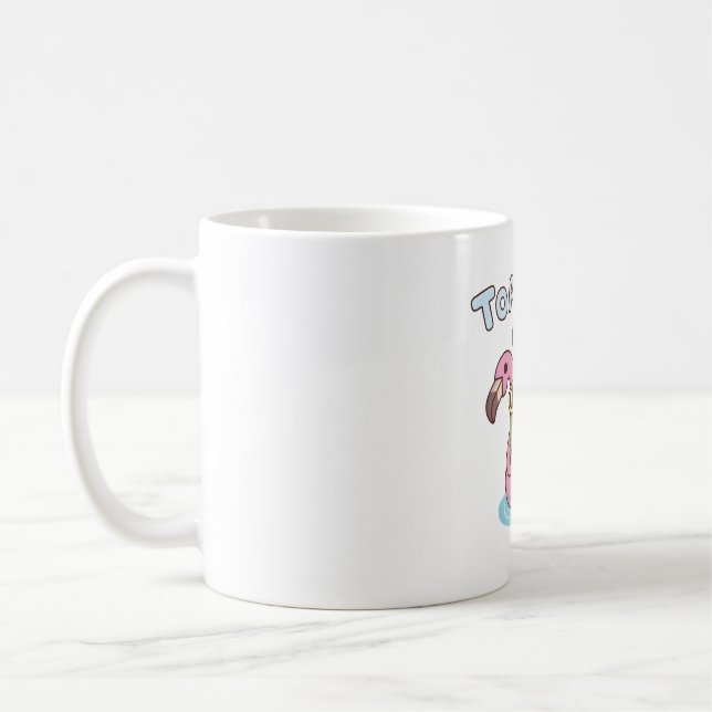 Mug Crapaud drôle se détendant sur un flotteur de pisc (Gauche)
