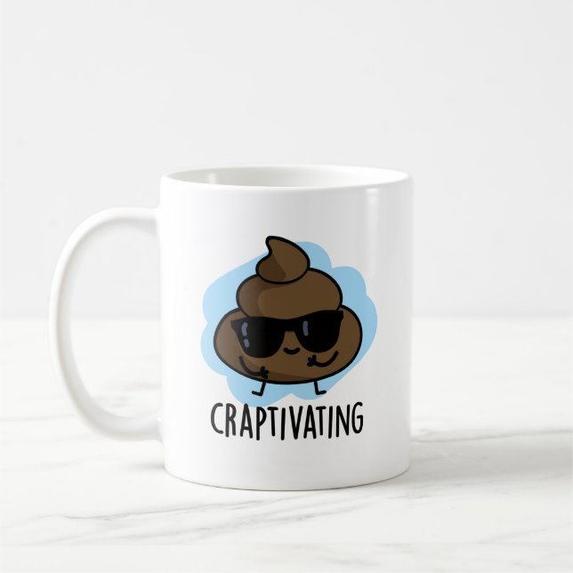 Mug Craptivant amusant Cool Pun de poop (Gauche)