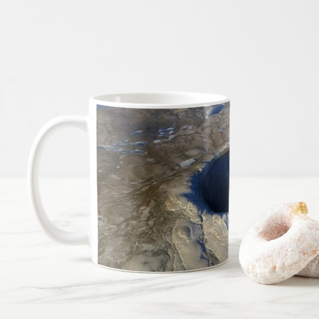 Mug Cratère aérienne Pingualuit, Québec, Canada. (Avec donut)