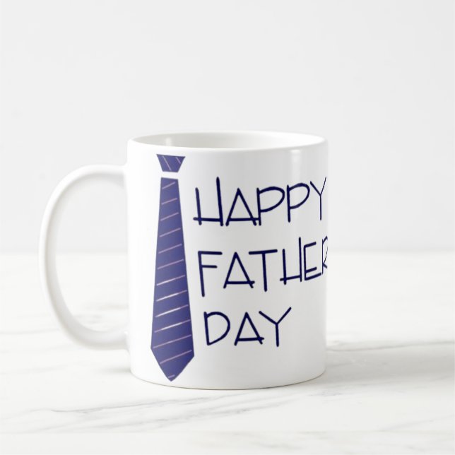 Mug Cravate de Fêtes des pères heureux (Gauche)