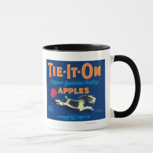 Mug Cravate It On Apple Étiquette (bleu) - Tieton, WA