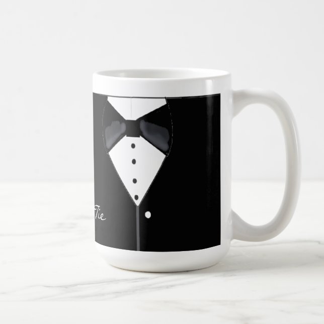 Mug Cravate noire Tuxedo Design (Droite)