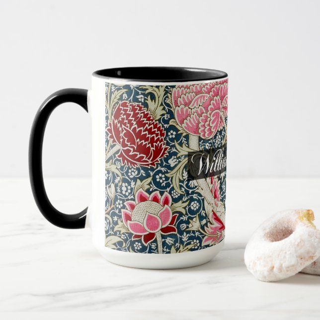 Mug Cray Motif - fleurs&feuilles - WilliamMorris (Avec donut)