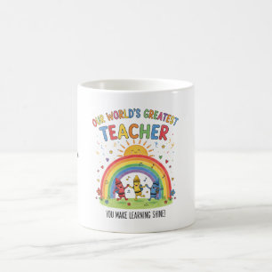 Mug Crayon Arc-en-Ciel Soleil Meilleur Professeur du M