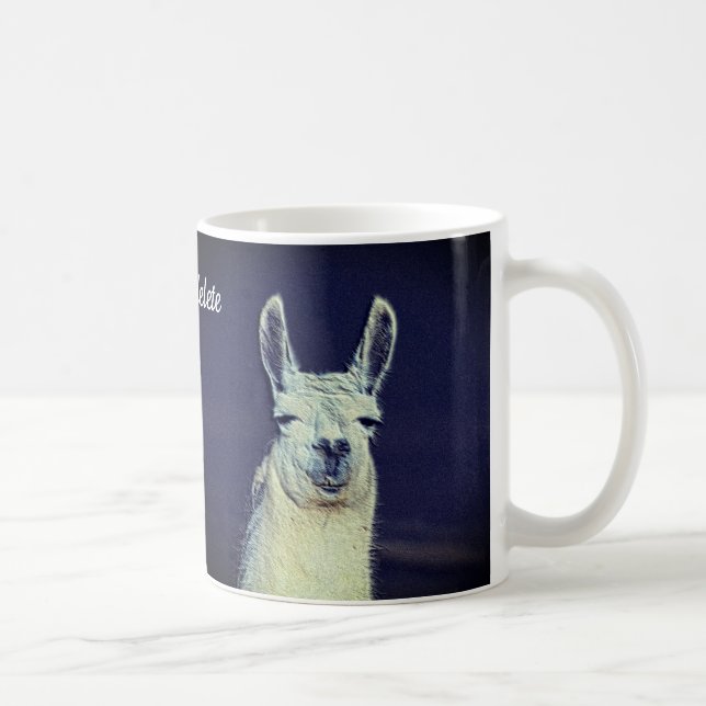 Mug Crayon Art numérique visage Llama Personnalisé (Droite)