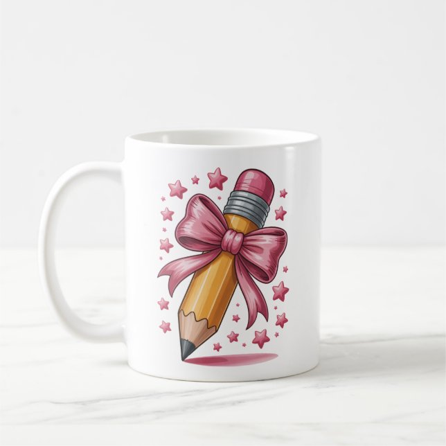 Mug Crayon Coquette Arc Prof Remerciement École (Gauche)