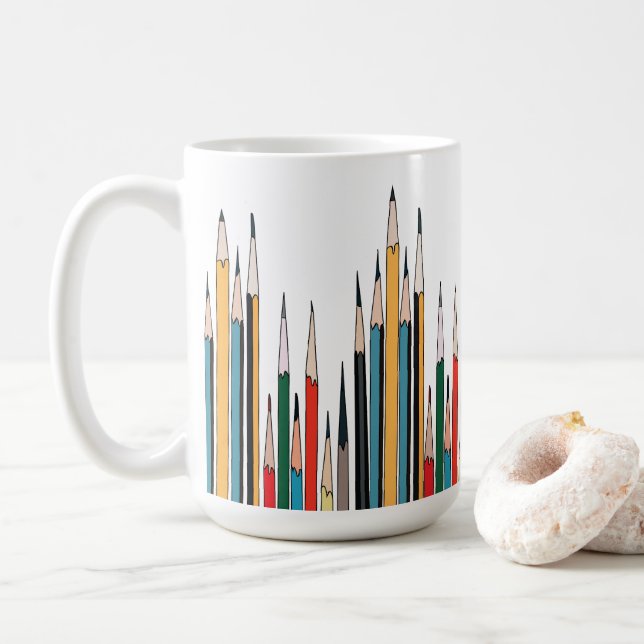 Mug Crayon Crayon de couleur (Avec donut)