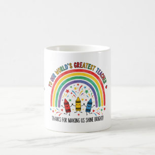 Mug Crayon Danse Arc-en-ciel Professeur le Meilleur du