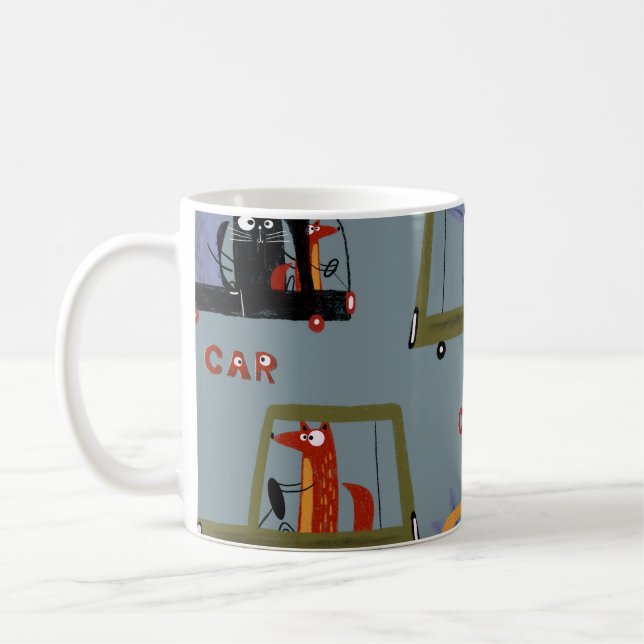 Mug Crayon numérique dessiné à la main couleur pastel  (Gauche)