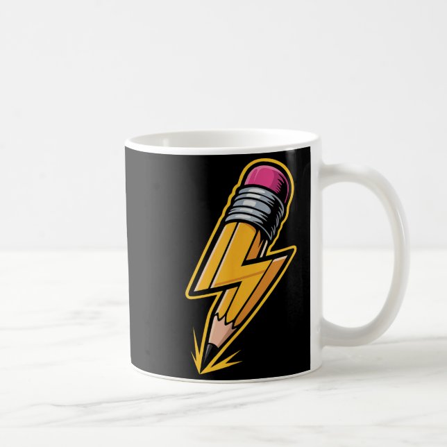 Mug Crayon Rétro Crayon Rentrée Scolaire Enseignant Él (Droite)