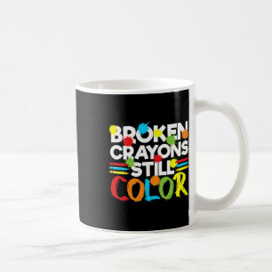 Mug Crayons cassés Couleur encore Sensibilisation à la