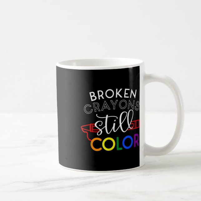 Mug Crayons cassés Couleur encore Sensibilisation à la (Droite)