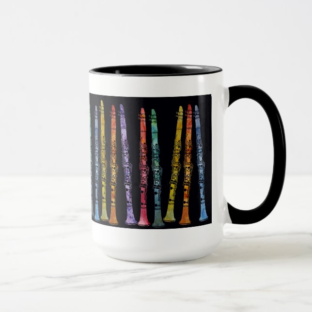 Mug Crayons de clarinette sur le noir (Droite)