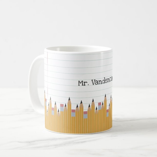 Mug Crayons et papier Personnalisé (Devant gauche)
