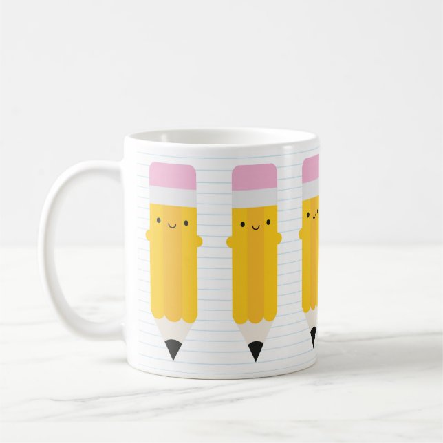 Mug Crayons Kawaii Joyeux (Gauche)
