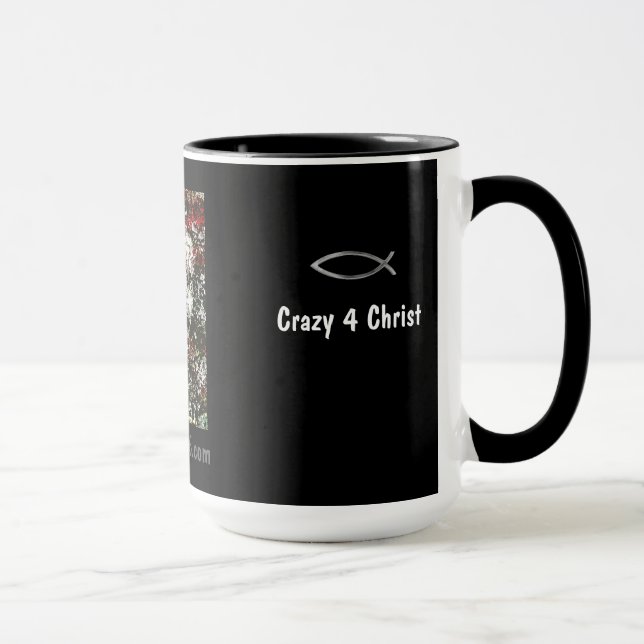 Mug Crazy 4 Christ gotGod316.com Écriture (Droite)