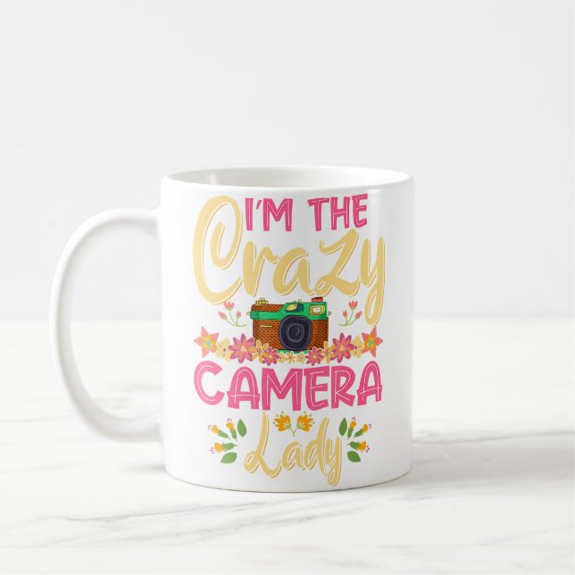 Mug Crazy Camera Lady Photographer Photography (Gauche)