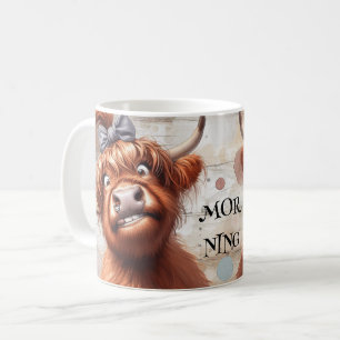 Mug Crazy Cartoon Highland Cow