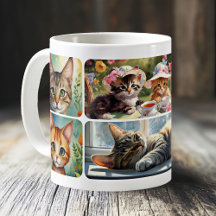 Crazy Cat Lady Fine Art Collage