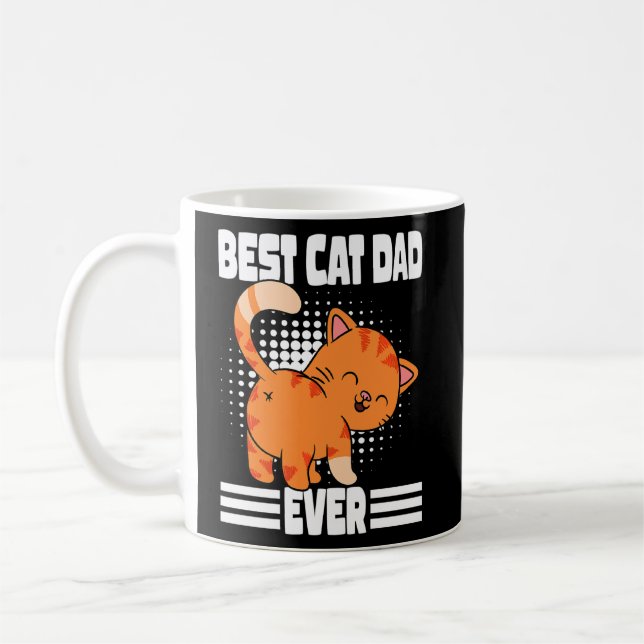 Mug Crazy Cat Papa Chat Père Meilleur Chat Papa Jamais (Gauche)