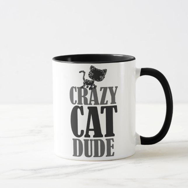 Mug Crazy chat mec (Droite)