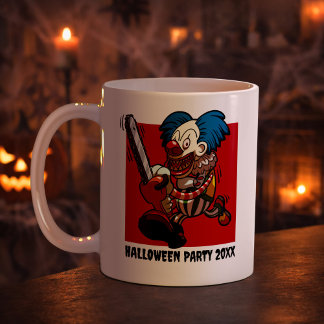 Mug Crazy Clown Add The Year Halloween Party Cartoon